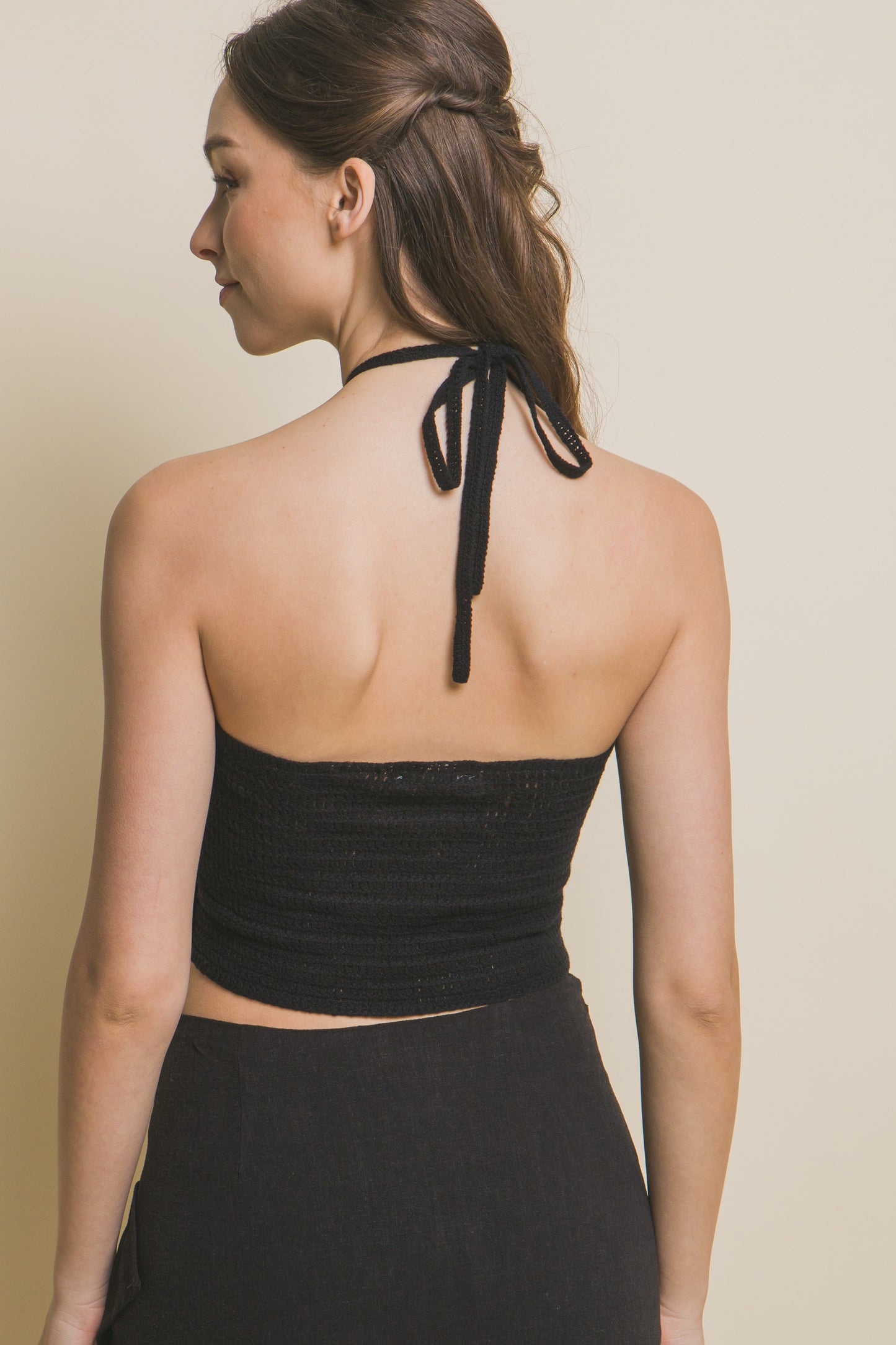 T8064LT Halter Crop Top