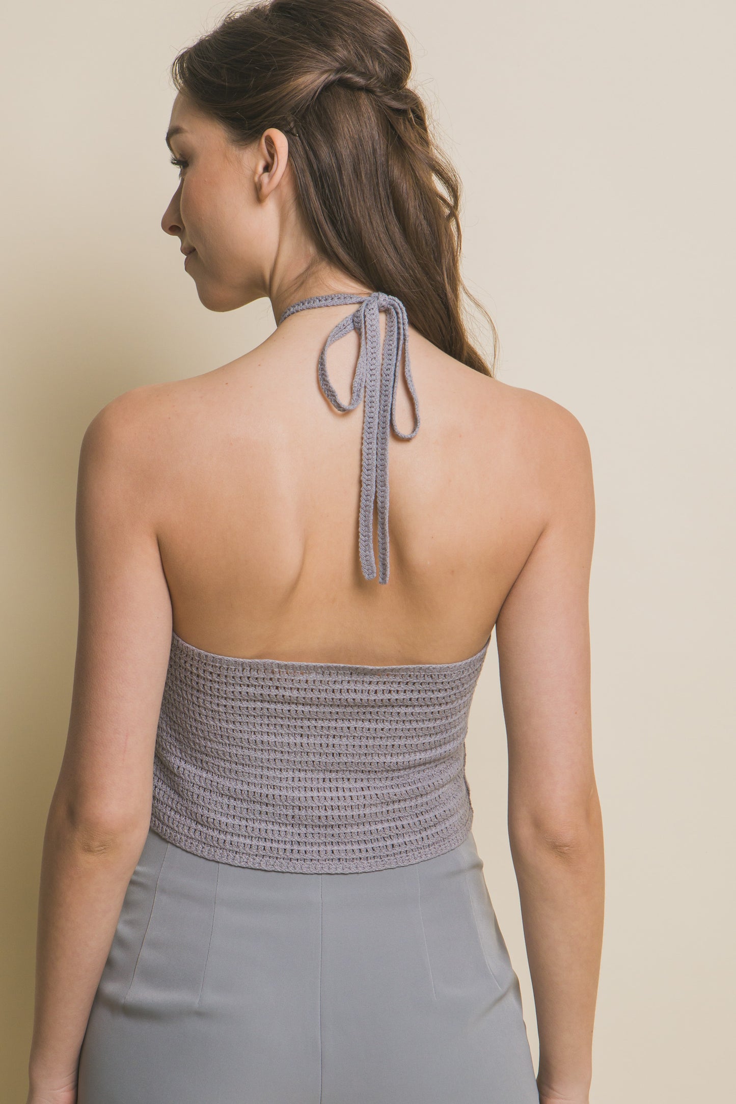 T8064LT Halter Crop Top