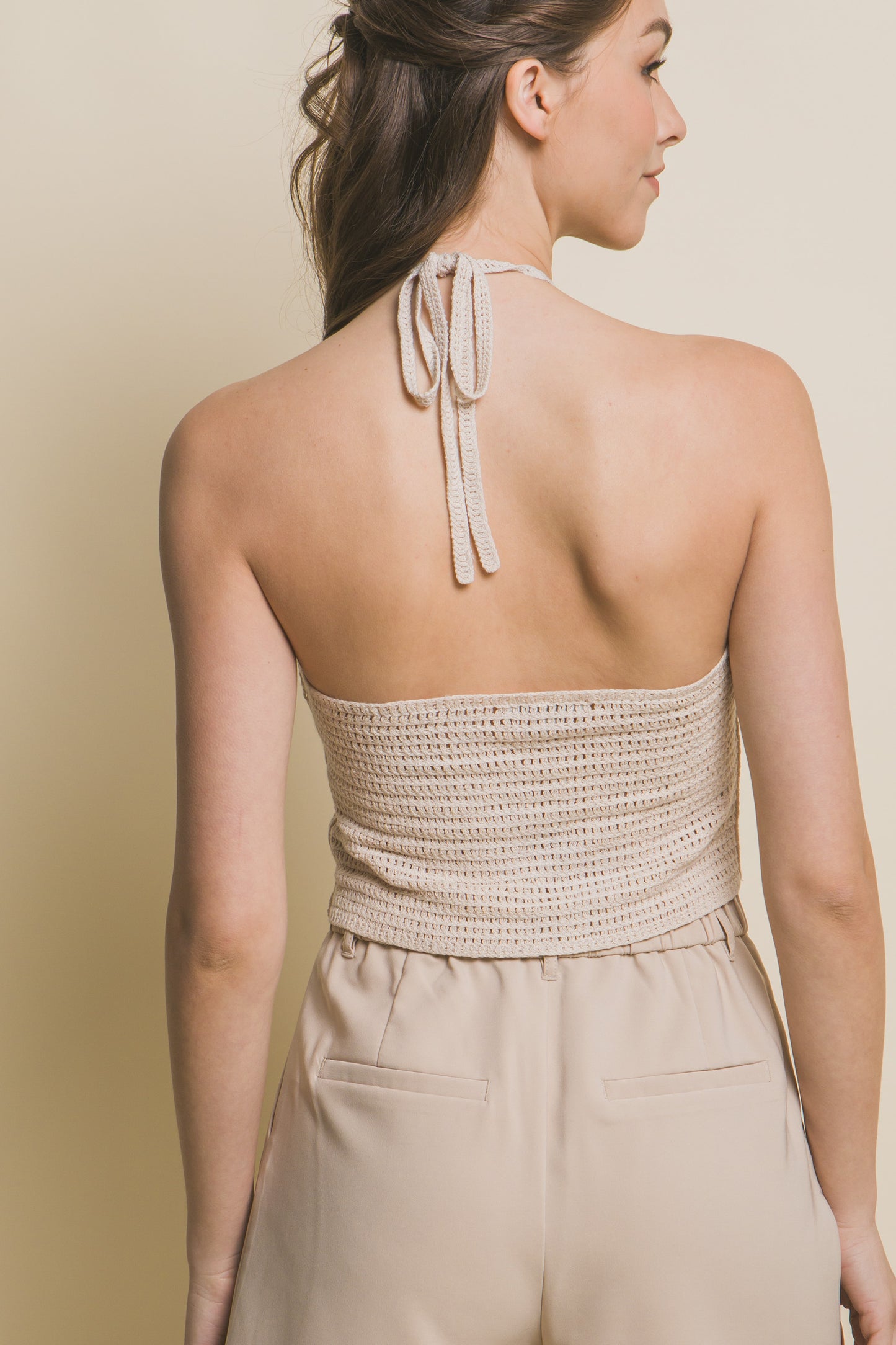T8064LT Halter Crop Top