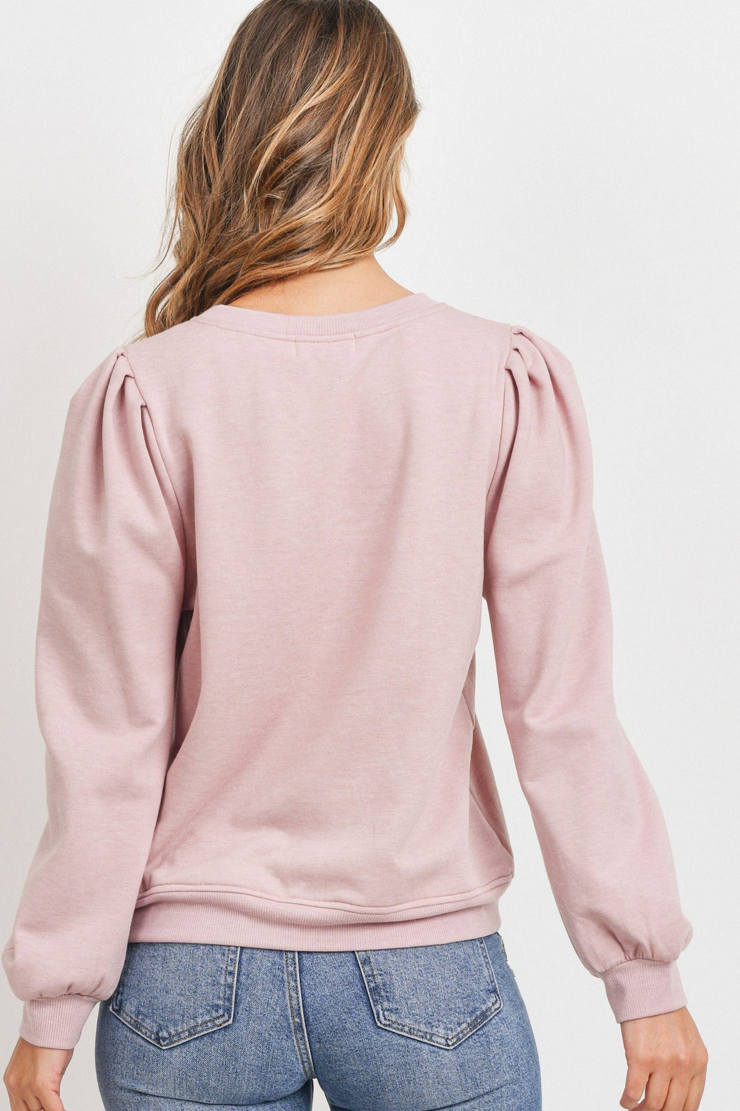 Bubble Sleeve Baby Fleece Pullover