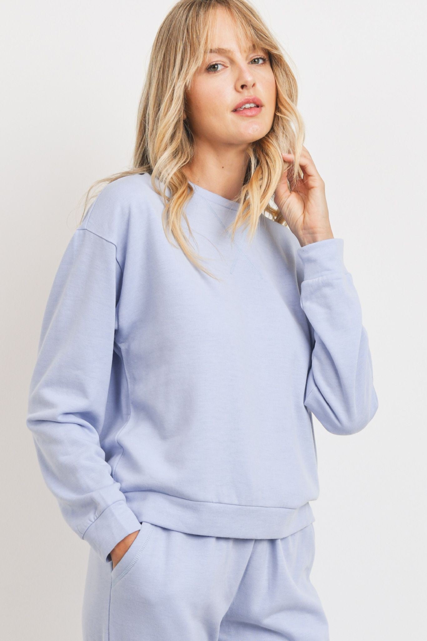 Baby French Round Neck Long Sleeve Top