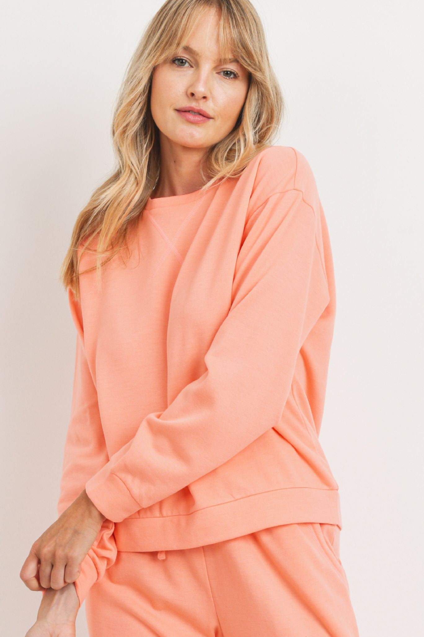 Baby French Round Neck Long Sleeve Top