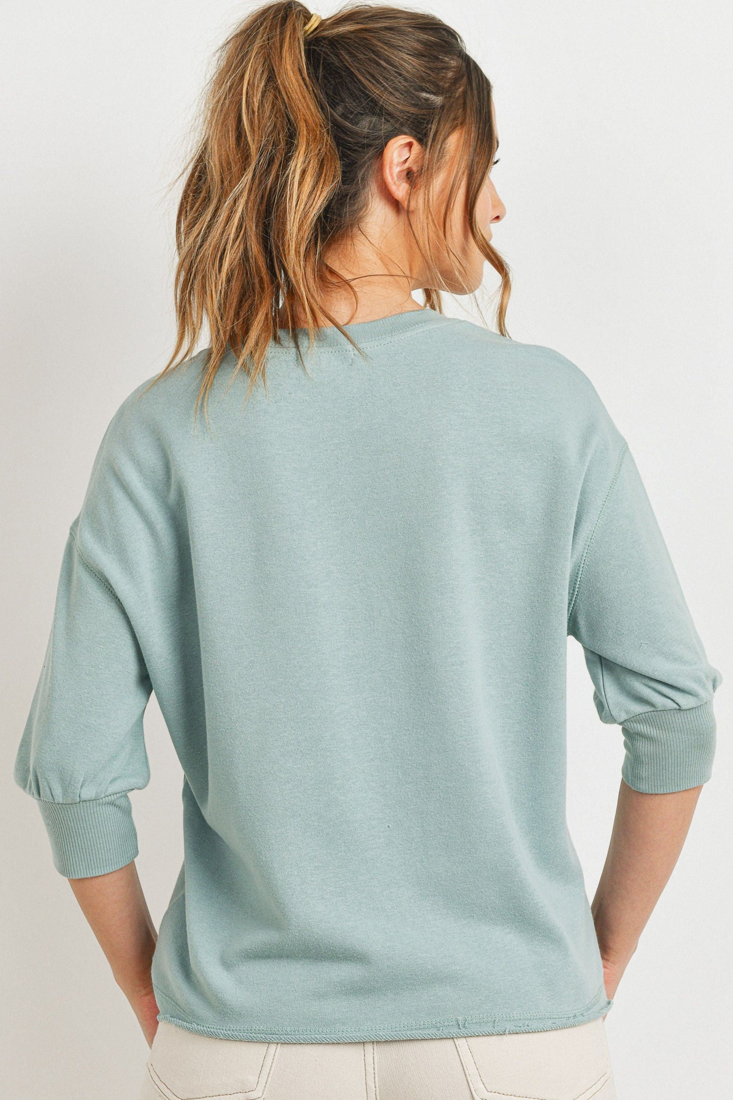 Short Sleeve Raw Edge Fit