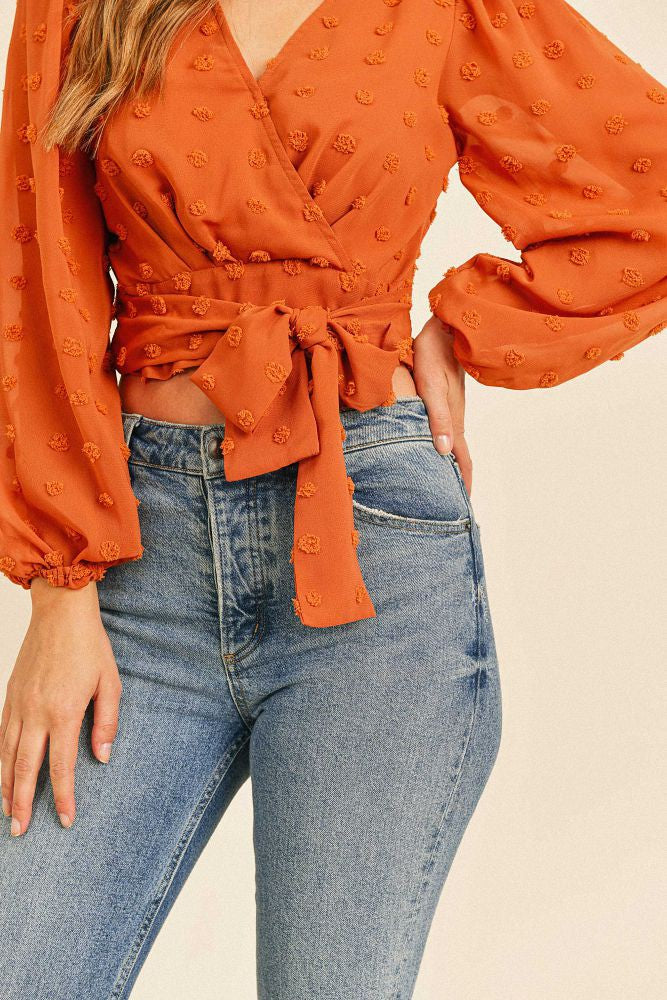Wrap Long Sleeve Top