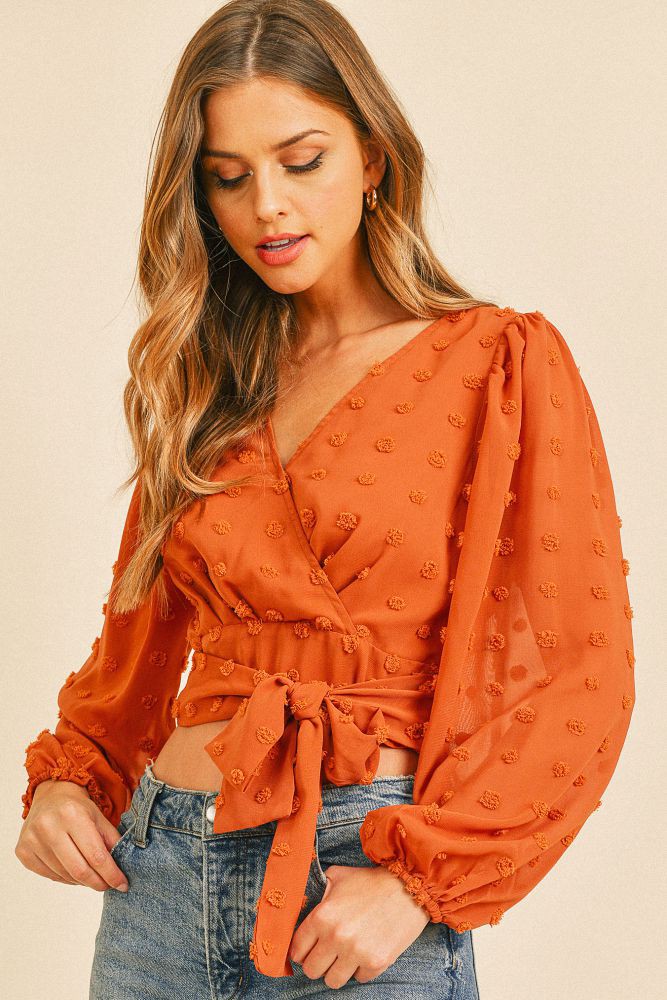 Wrap Long Sleeve Top