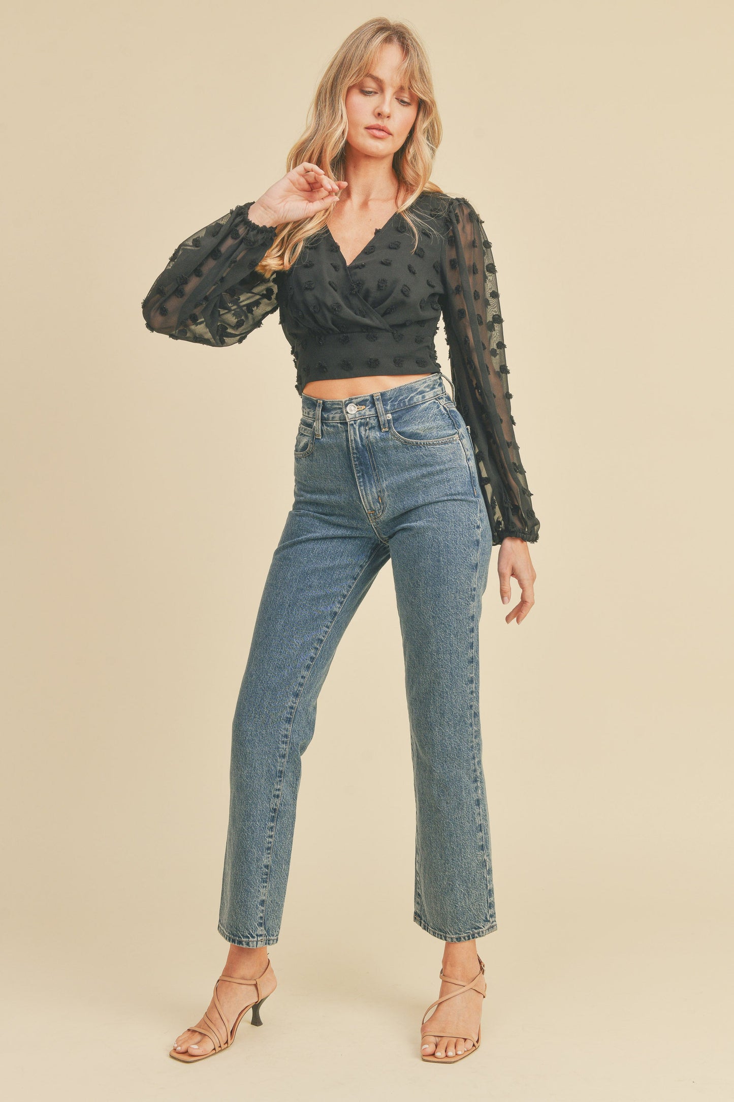 Wrap Long Sleeve Top