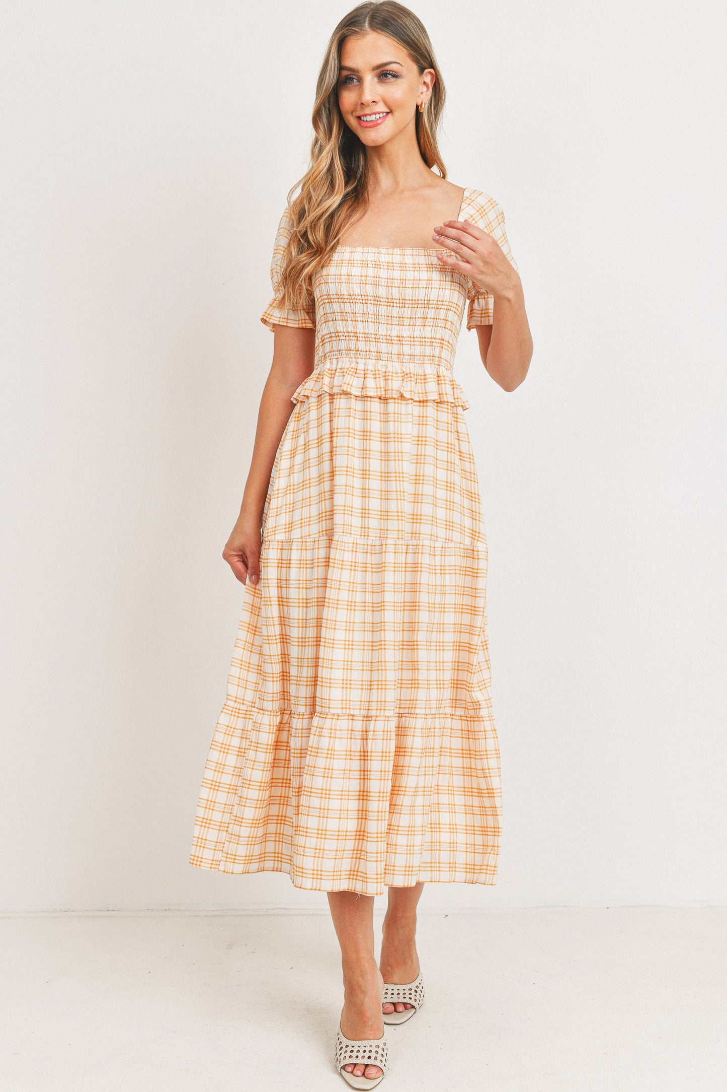 Square Neck Three Layer Dress