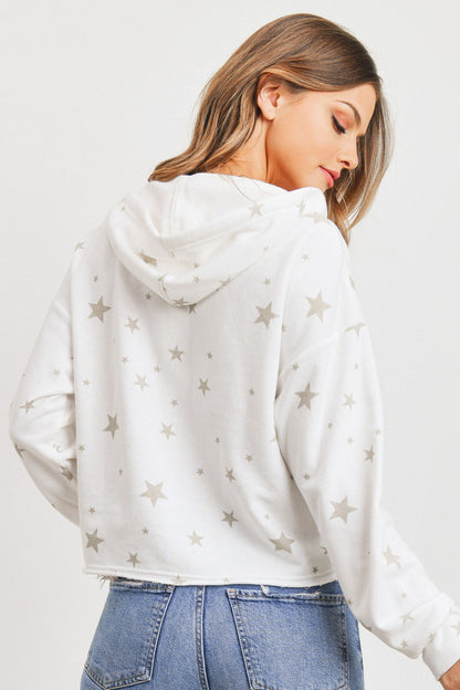 Long Sleeve Hoodie Star Printed FT