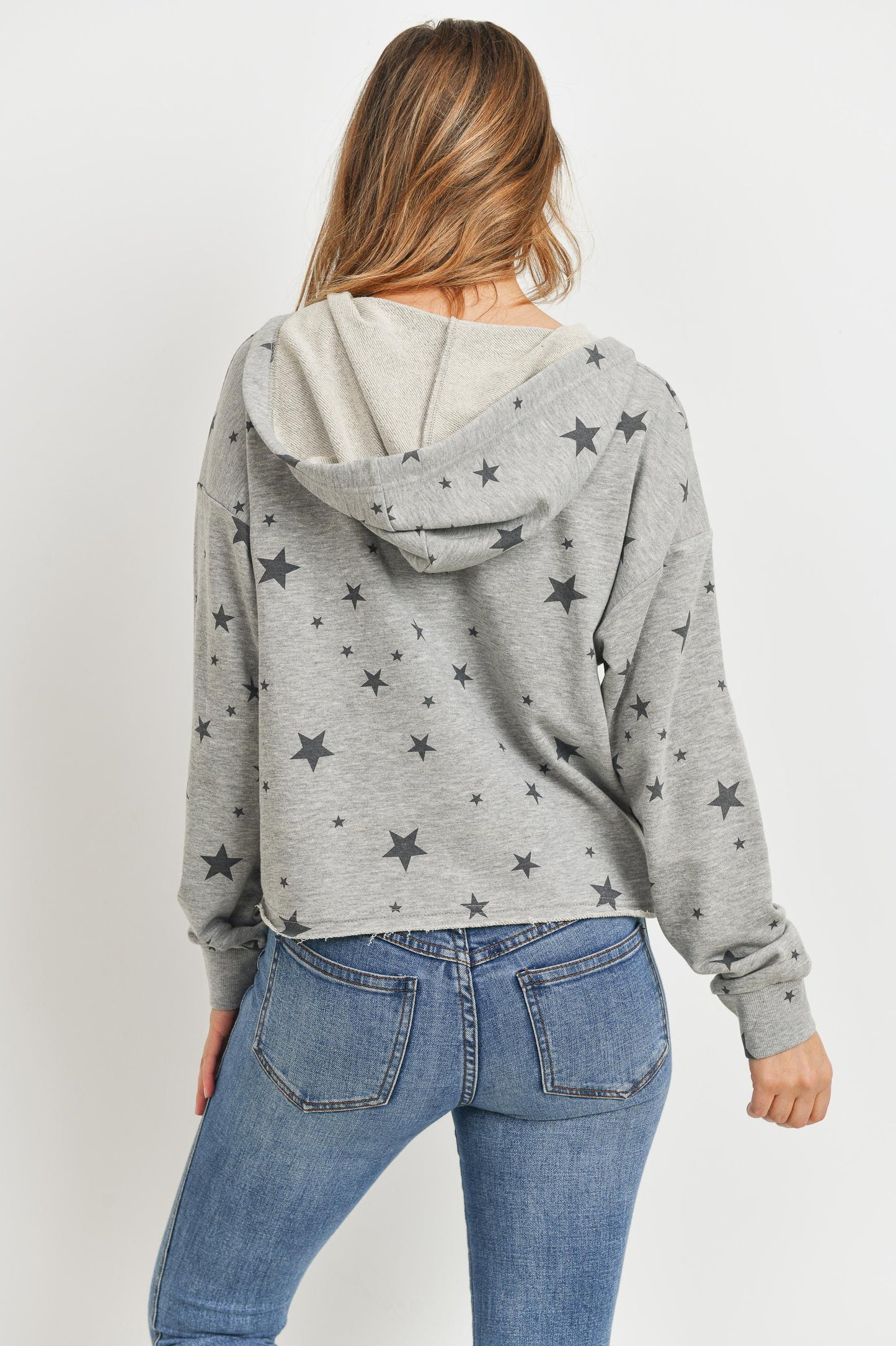 Long Sleeve Hoodie Star Printed FT