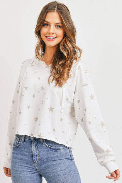 Long Sleeve Hoodie Star Printed FT